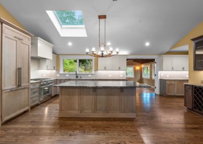 Kitchen in a newly renovated home that was damaged by fire
