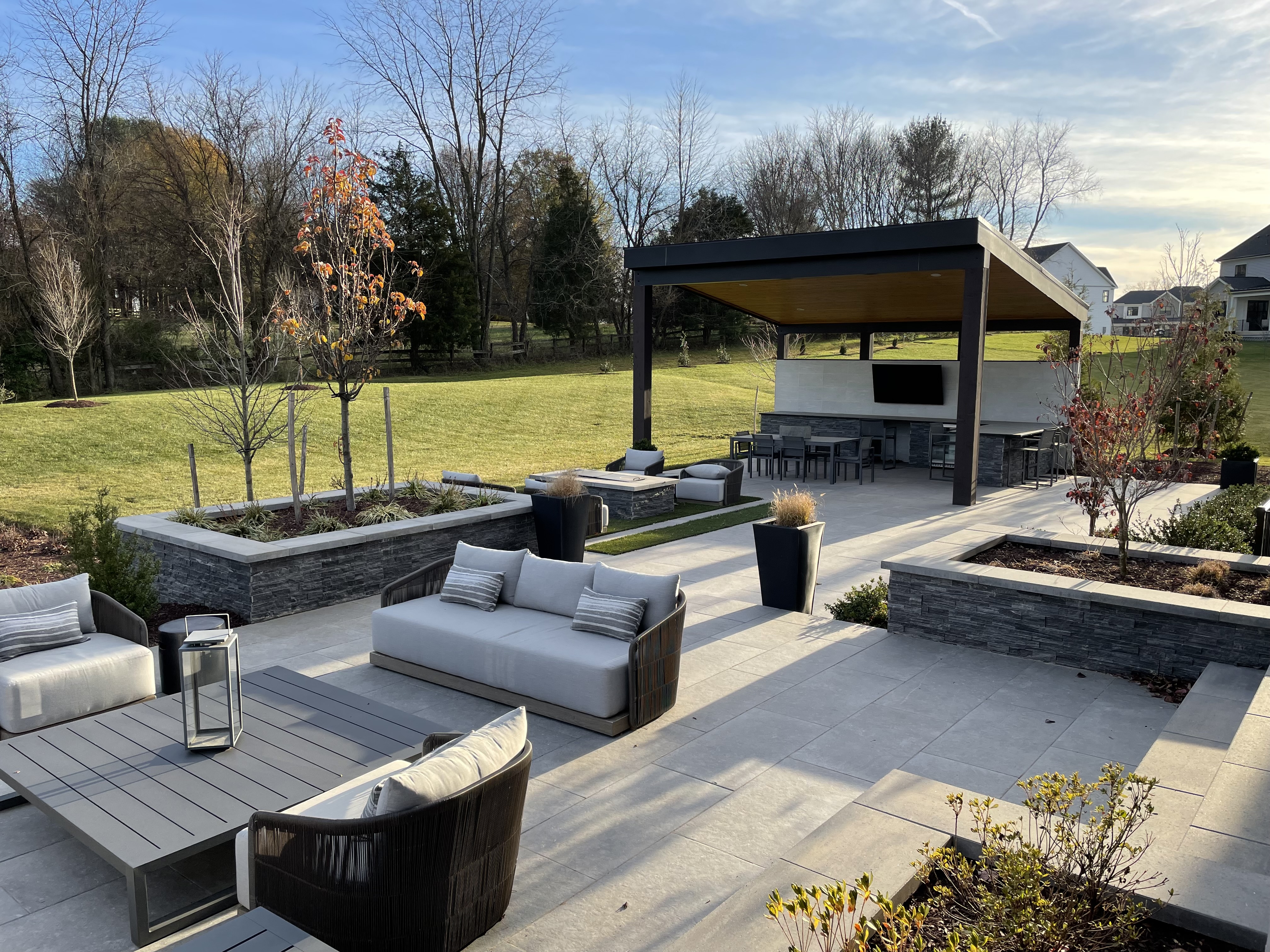Image of a backyard patio and seating